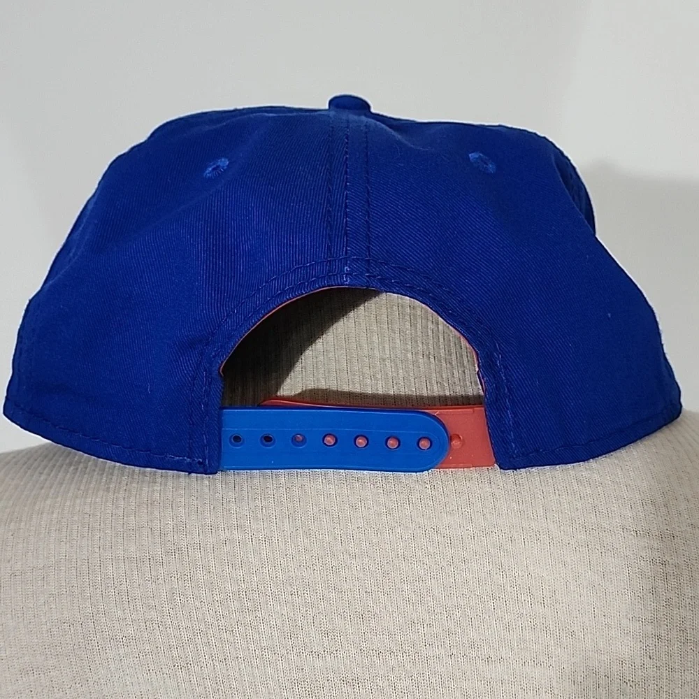 DC Comics Snapback Visor Cap Flatbill Off-Set Logo Original Blue OS